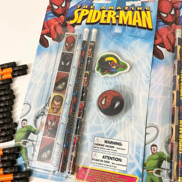 Spiderman Stationery Set and Halloween  Vintage Halloween Pencils Lot - Picture 4 of 11